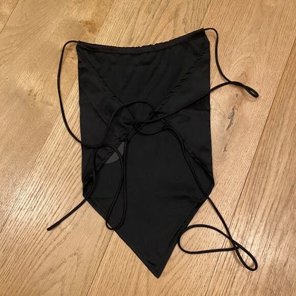 White Fox Boutique Dance Til Dawn Crop Top in Black - Picture 2 of 8